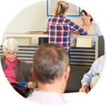 Image of patients in waiting room