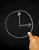 Image of Clock on Chalkboard